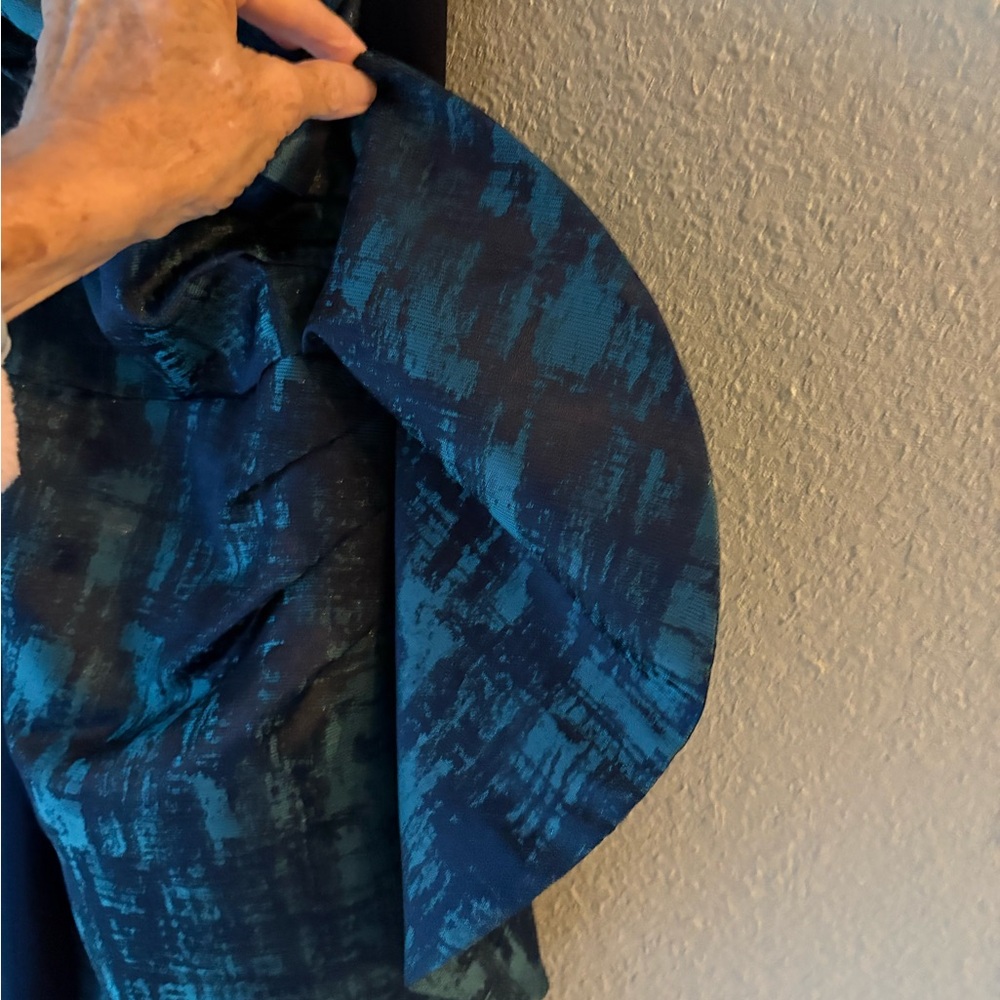 Joseph Ribkoff Asymmetrical Dress in Blue and Green - Picture 4 of 8